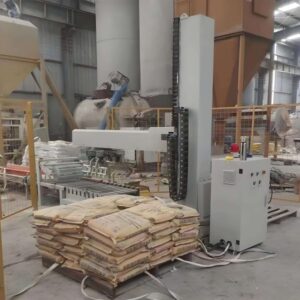 Máy tự động gắp và xếp bao xi măng, bao thức ăn gia súc, bao gạo lên pallet