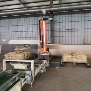 máy tự động xếp bao gạo lên pallet